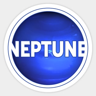 Planet Neptune with lettering gift space idea Sticker